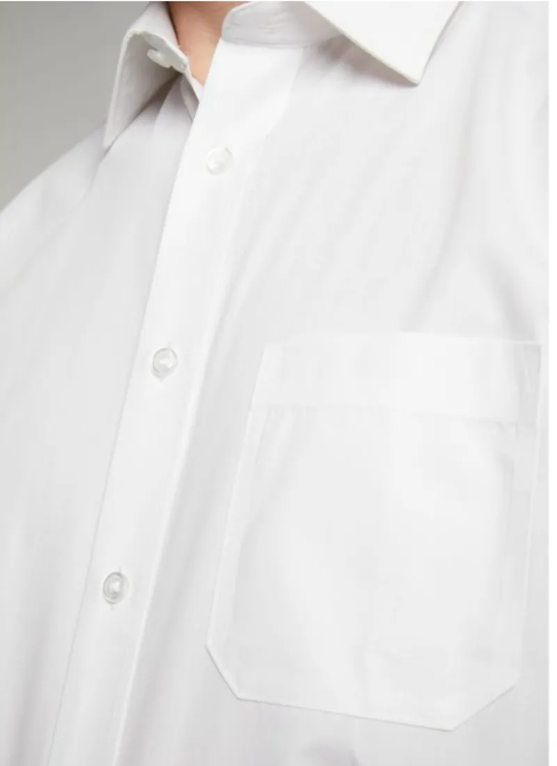 D2 King Size Half Sleeve Shirt White SHX4500A